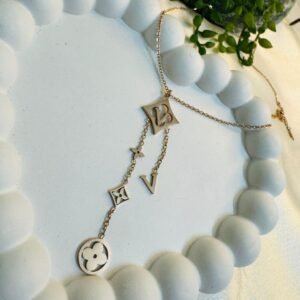 rose gold-toned metal, though authentic Louis Vuitton versions use 18k pink (rose) gold in their fine jewelry collections.