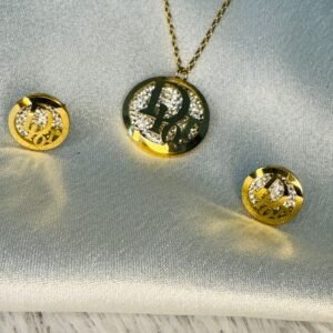 gold-toned-initial-pendant-necklace-and-matching-stud-earrings-set-with-crystal-embellishments