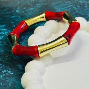 red-and-gold-toned-bamboo-style-bangle-bracelet